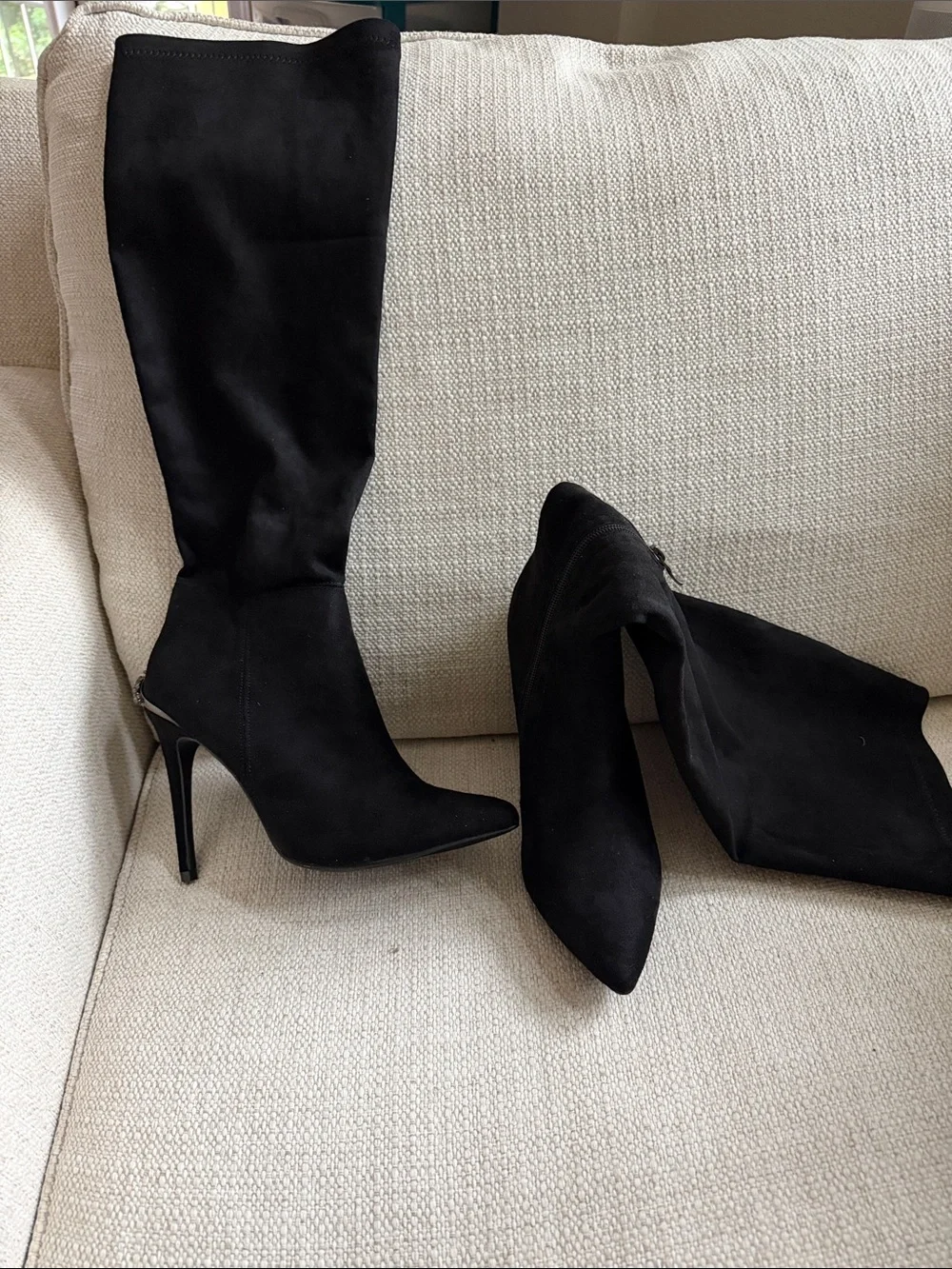 Olivia Miller Black Over-the-Knee Stiletto Boots